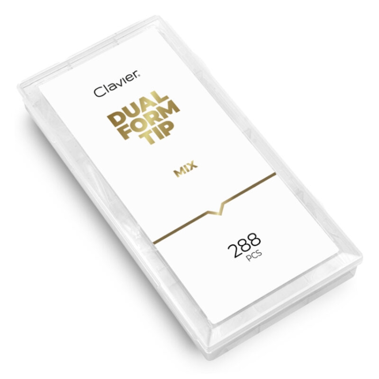 formy Dual Form Clavier do przedłużania paznokci, formy górne PVC, profesjonalne dual formy do żelu i akrylu, szybkie przedłużanie paznokci, formy z podziałką dla stylistki paznokci, narzędzia do przedłużania paznokci salonowe