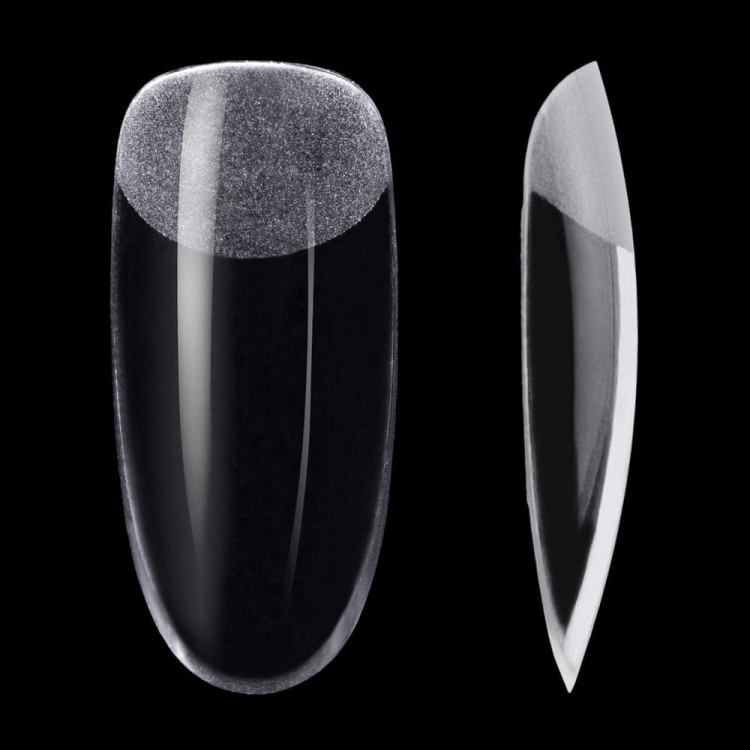 Flexi Tips Molly Nails oval 240 szt, tipsy do szybkiego przedłużania paznokci, owalne tipsy MollyLac, elastyczne tipsy tipsy do paznokci, tipsy z matową kieszonką 240 szt