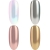 Semilac Chrome Nails Set, pyłki chromowane Semilac, metaliczny manicure, Top No Wipe Semilac, zestaw Semilac do manicure, chrome powder palette
