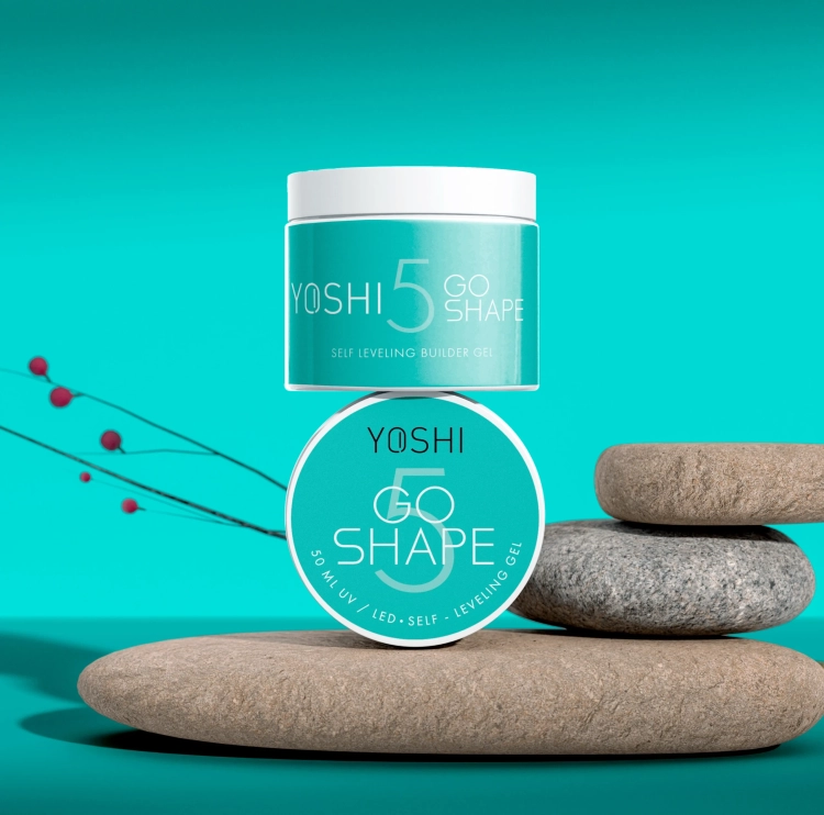 żel samopoziomujący Yoshi GO SHAPE No5, żel budujący paznokcie intensywny róż, samopoziomujący żel UV LED 50 ml, żel do przedłużania paznokci