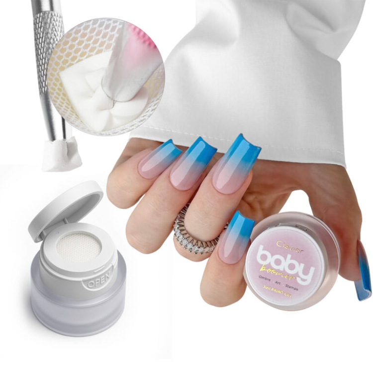 żel do ombre baby boomer Clavier, paint gel 3w1 do zdobień i stampingu, intensywny żel do stylizacji paznokci, żel do cieniowania ombre, profesjonalny żel dla stylistek paznokci