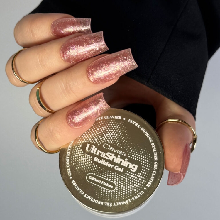 04-2-Ultra‑lśniący żel budujący Clavier UltraShining Builder Gel Glitter & Flakes 04 Call Me Queen 30 g, żel budujący z efektem blasku, żel do przedłużania paznokci, builder gel z brokatem, profesjonalny żel do paznokci-768x768.jpg