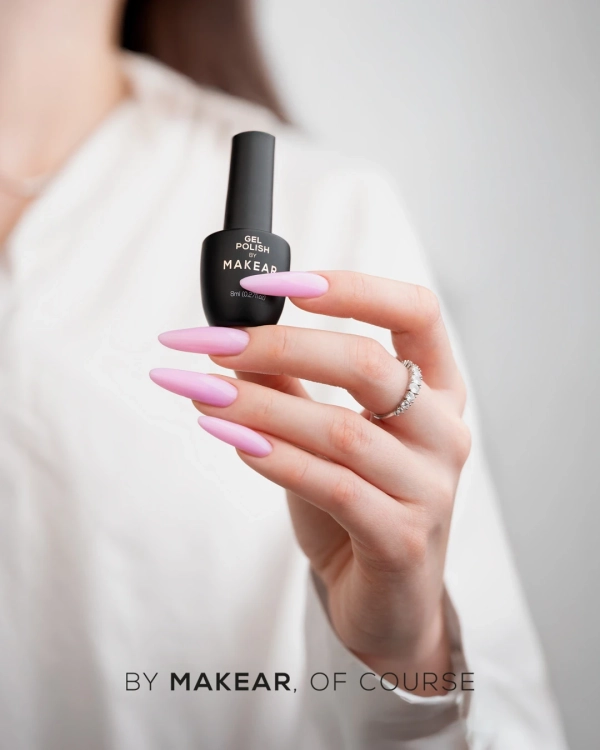 Makear Kera Base Vitamin Pink, baza keratynowa z witaminą E 8 ml, kolorowa baza hybrydowa różowa, manicure hybrydowy baza 2w1