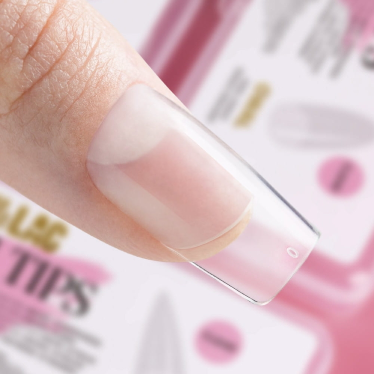 Flexi Tips Molly Nails kwadrat 24 szt, tipsy do szybkiego przedłużania paznokci, tipsy MollyLac kwadrat, elastyczne tipsy do paznokci, ekspresowe tipsy do manicure