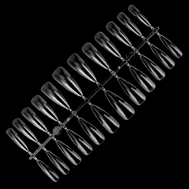 tipsy Molly Nails Flexi Tips migdał 24 szt, ekspresowe przedłużanie paznokci, elastyczne tipsy do paznokci, tipsy z matową kieszonką, tipsy MollyLac 24, tipsy do żelu i hybrydy
