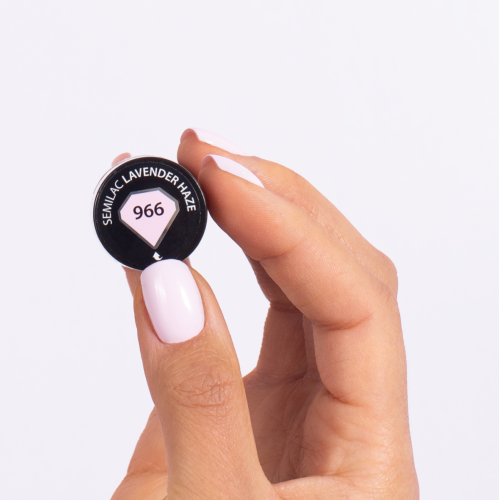 lakier hybrydowy Semilac Lavender Haze, Semilac 966, pastelowy lawendowy lakier hybrydowy, profesjonalny manicure hybrydowy, lakier hybrydowy 7ml