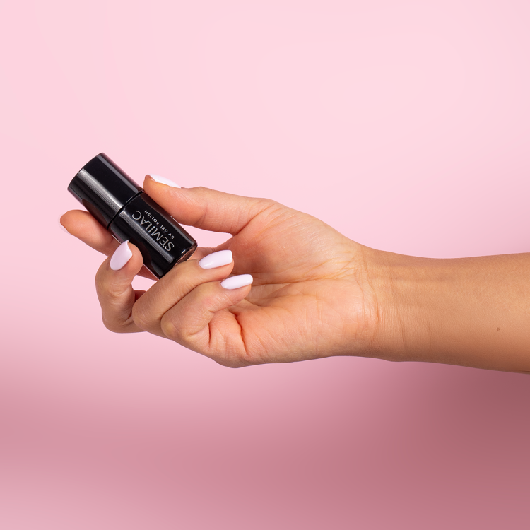 lakier hybrydowy Semilac Lavender Haze, Semilac 966, pastelowy lawendowy lakier hybrydowy, profesjonalny manicure hybrydowy, lakier hybrydowy 7ml