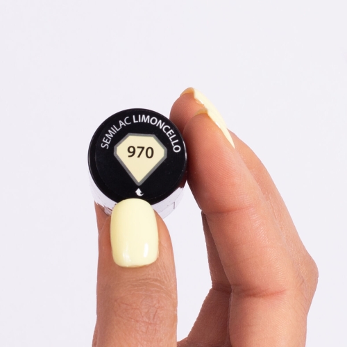 Semilac Limoncello 970 lakier hybrydowy, lakier hybrydowy Semilac 7ml, profesjonalny lakier do manicure, kolorowe lakiery hybrydowe Semilac