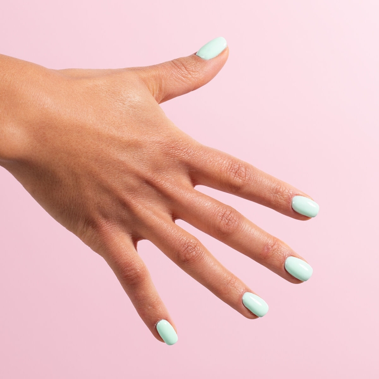 Semilac Mint to Be 972 lakier hybrydowy, lakier hybrydowy miętowy pastelowy, lakier hybrydowy Semilac 7ml, profesjonalny manicure hybrydowy, pastelowy miętowy lakier