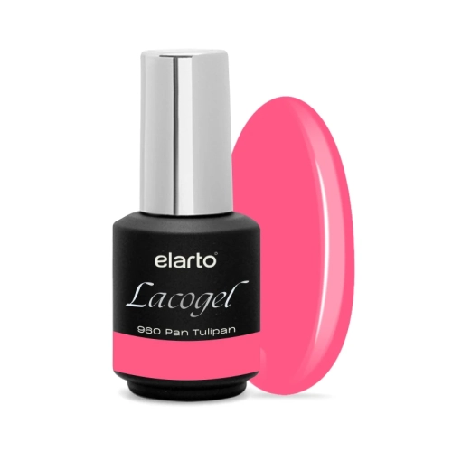 Elarto Lacogel 960, Pan Tulipan lakier hybrydowy, lakier hybrydowy Elarto czerwony, lakier hybrydowy 7 ml Elarto, manicure hybrydowy Lacogel