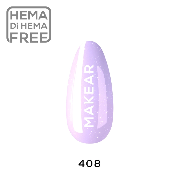 Makear 408 lakier hybrydowy, lakier hybrydowy 8 ml, manicure hybrydowy Makear, lakier do paznokci hybrydowy