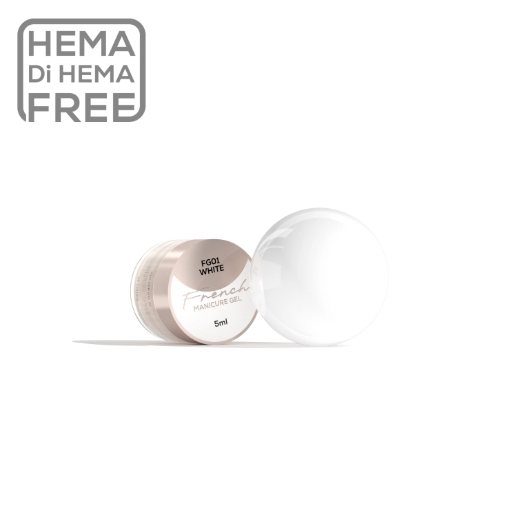 French Manicure Gel White Makear, żel do french manicure, Makear FG01, żel do precyzyjnych linii, żel do zdobień paznokci