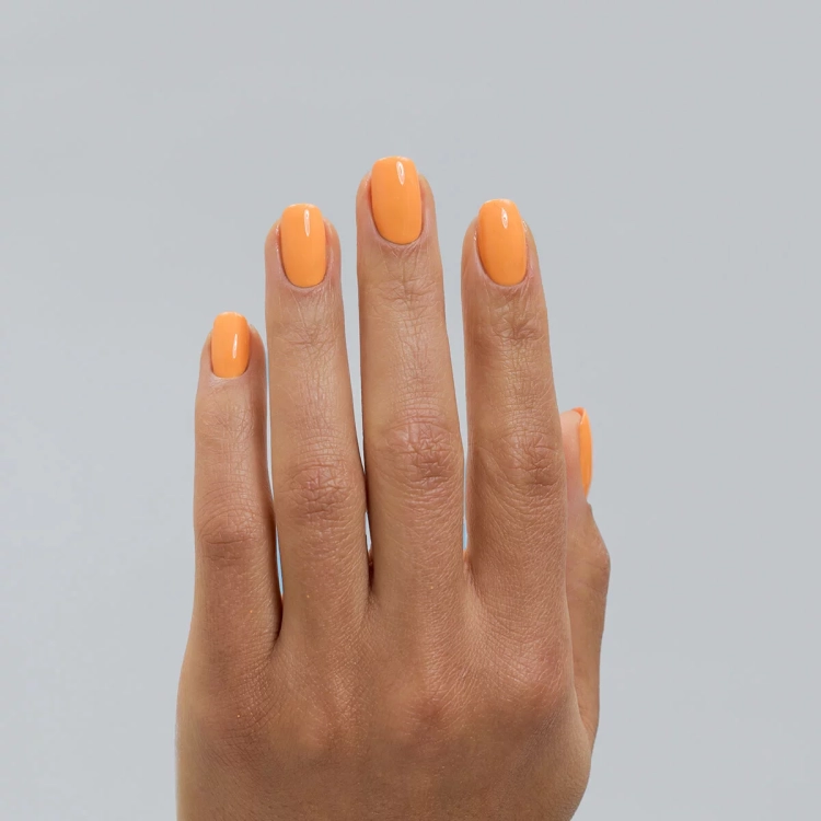 Semilac Neon Orange 121, lakier klasyczny pomarańczowy, neonowy lakier do paznokci, Semilac Nail Lacquer 9 ml, intensywny pomarańcz manicure