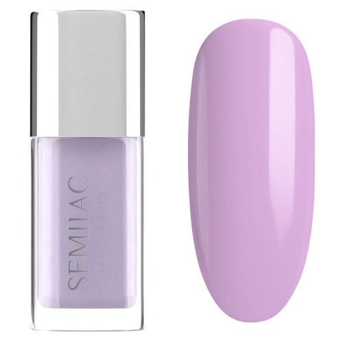 Semilac Pastel Lilac 118, lakier klasyczny lawendowy, pastelowy fiolet paznokcie, lakier Semilac 9 ml, elegancki manicure klasyczny