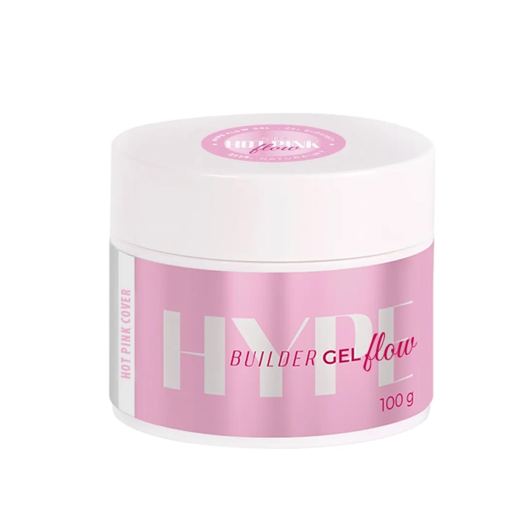 żel budujący Mistero Milano hot pink, Hype Gel Cover Hot Pink 15g, różowy żel cover do paznokci, żel samopoziomujący do przedłużania, żel bez HEMA do stylizacji paznokci, profesjonalny żel UV LED