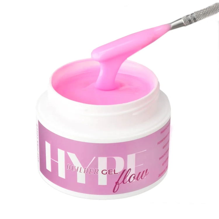 żel budujący Mistero Milano hot pink, Hype Gel Cover Hot Pink 15g, różowy żel cover do paznokci, żel samopoziomujący do przedłużania, żel bez HEMA do stylizacji paznokci, profesjonalny żel UV LED