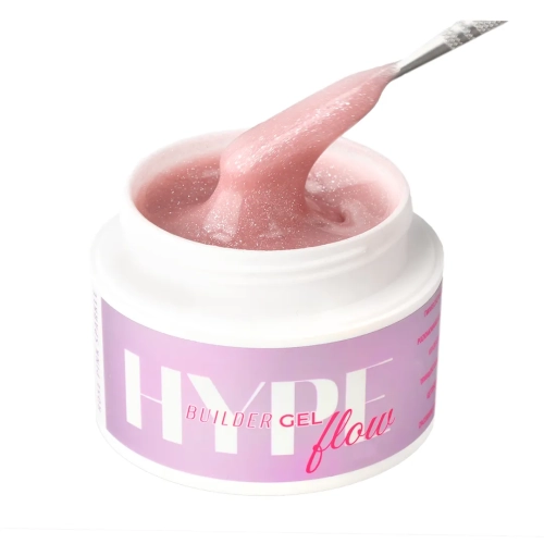 żel budujący Mistero Milano sparkle, Hype Flow Gel Rosy Sparkle 15g, żel reflective do paznokci, żel z drobinkami UV LED, żel samopoziomujący do przedłużania, żel bez HEMA