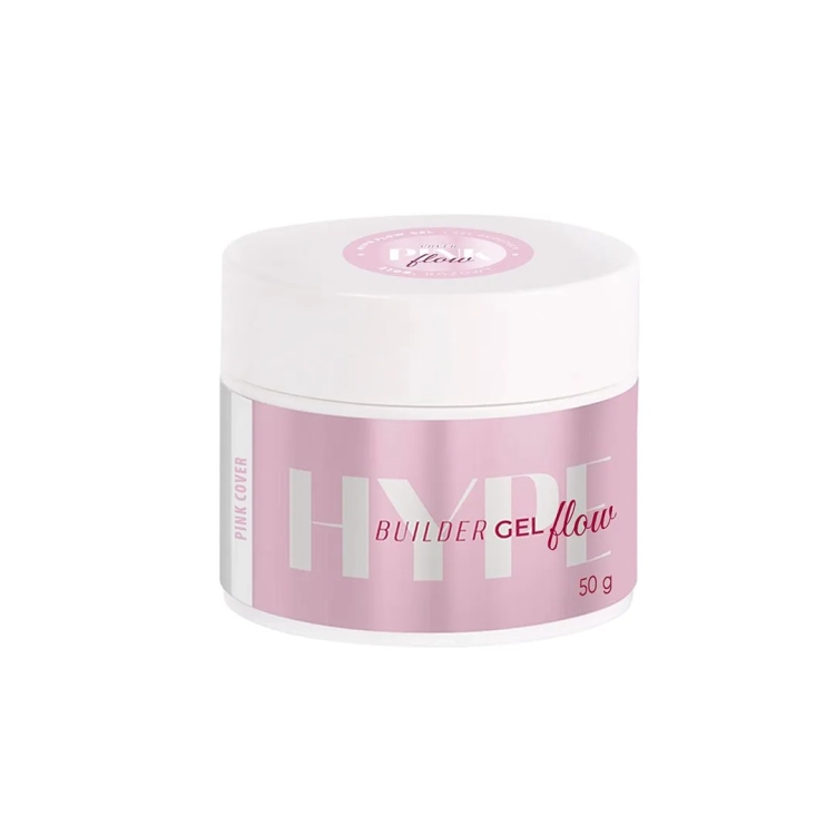 żel budujący cover pink Mistero Milano 50g, hype flow gel cover pink, żel do przedłużania paznokci profesjonalny, żel samopoziomujący do paznokci, żel do rekonstrukcji paznokci cover, różowy żel budujący