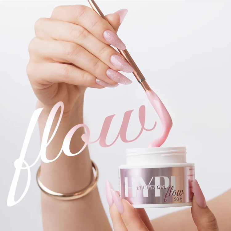 żel budujący cover pink Mistero Milano 50g, hype flow gel cover pink, żel do przedłużania paznokci profesjonalny, żel samopoziomujący do paznokci, żel do rekonstrukcji paznokci cover, różowy żel budujący