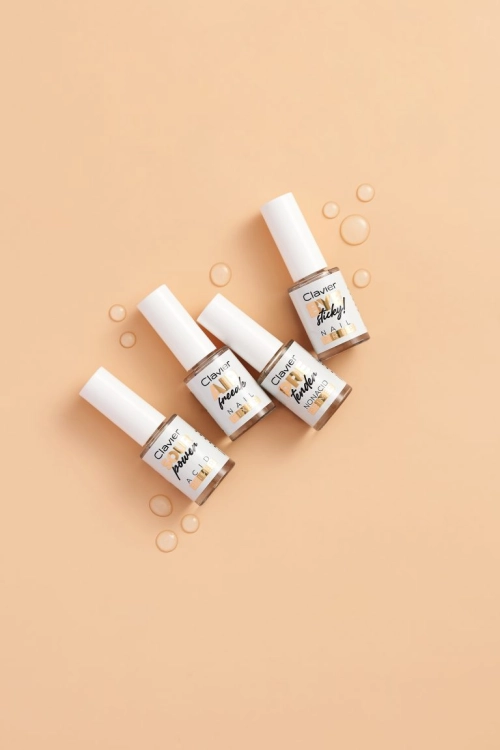 primer kwasowy do paznokci, acid primer clavier sour power, primer do trudnej płytki paznokcia, zwiększenie przyczepności stylizacji paznokci, profesjonalny primer do żelu i akrylu, preparat na lifting paznokci