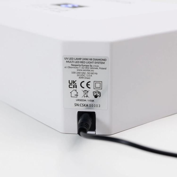 lampa UV LED Semilac 24/48W, lampa do hybryd profesjonalna, lampa do żelu Semilac, Multi LED Red Light System, lampa do paznokci salonowa