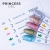 yoshi princess gel green 5g, zielony żel do zdobień paznokci, żel z drobinami i heksagonami, nail art żel uv led, princess nails green, efekt głębi paznokcie
