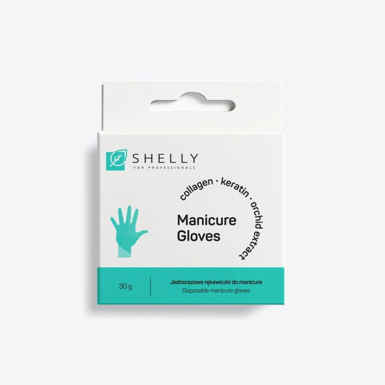 rękawiczki do manicure shelly, manicure bez moczenia, manicure spa dłonie, rękawiczki z keratyną i kolagenem, profesjonalny manicure bez wody, pielęgnacja dłoni salon beauty