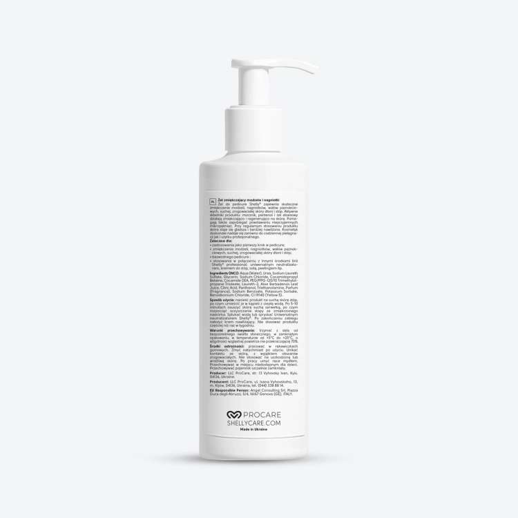 keratolityk, żel keratolityczny shelly, remover do modzeli, preparat do pedicure frezarkowego, usuwanie nagniotków, soft blade shelly 200 ml, profesjonalny keratolityk do stóp