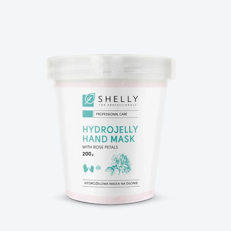 maska do dłoni shelly, hydrożelowa maska róża, regeneracja dłoni spa, maska do dłoni z płatkami róży, pielęgnacja suchej skóry dłoni, manicure spa shelly