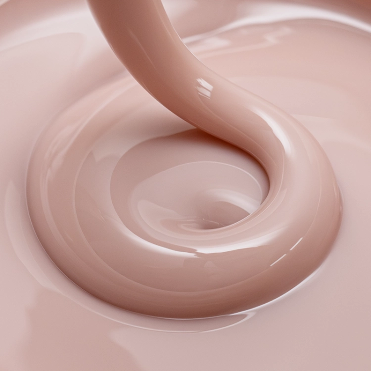 Elarto Easy Flow Gel Beige Balance 50g, beżowy żel budujący nude, żel bez piłowania Elarto, samopoziomujący żel budujący, profesjonalny żel UV LED, naturalny manicure nude, żel do przedłużania paznokci