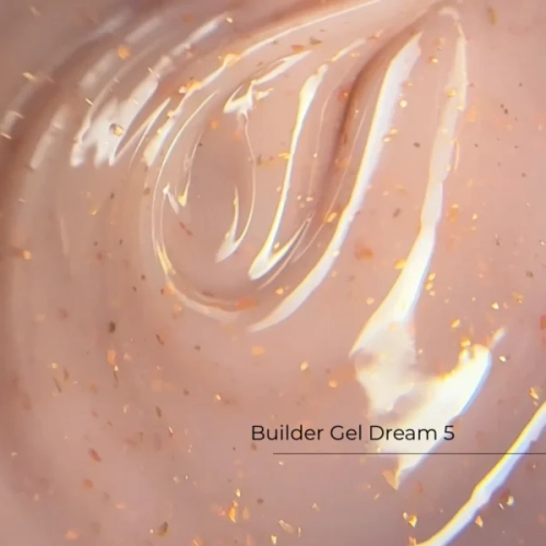 Builder Gel Dream №5 Crystal Professional, Dream 5 Crystal Professional, żel budujący z drobinkami folii, żel z efektem krystalicznego blasku, HEMA free builder gel, TPO free builder gel