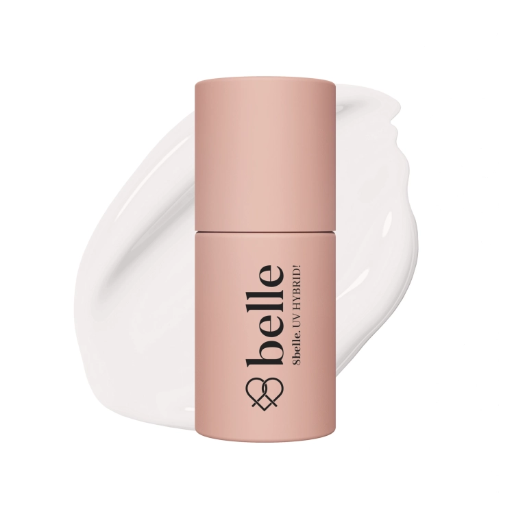 8belle Hybrid Gel Polish 001 White Angel, biały lakier hybrydowy 8belle, profesjonalny lakier hybrydowy biały, lakier hybrydowy do salonu, manicure hybrydowy biały, biały żelowy lakier do paznokci, 8belle White Angel 7 ml, lakier hybrydowy LED UV.