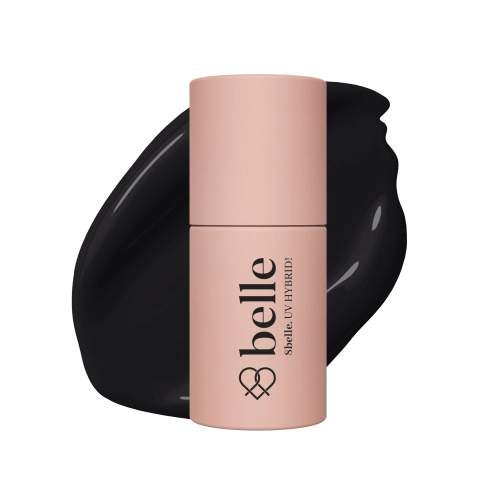 8belle Hybrid Gel Polish 008 Black Angel, 8belle Black Angel, czarny lakier hybrydowy, profesjonalny lakier hybrydowy, manicure hybrydowy 8belle