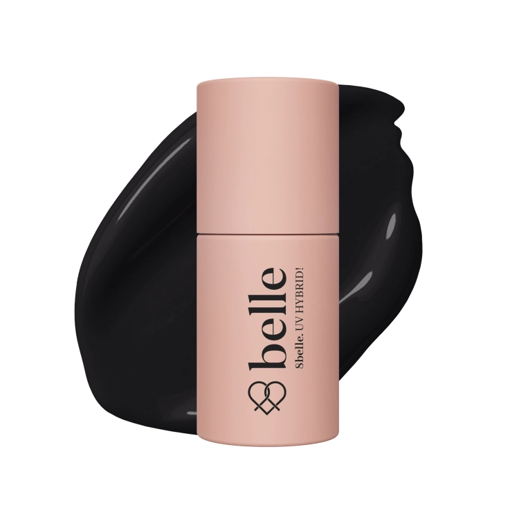 8belle Hybrid Gel Polish 008 Black Angel, 8belle Black Angel, czarny lakier hybrydowy, profesjonalny lakier hybrydowy, manicure hybrydowy 8belle