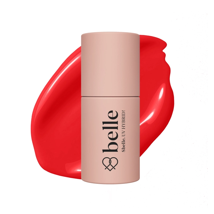 8belle Hybrid Gel Polish 022 Red Evil, 8belle 022, czerwony lakier hybrydowy, red evil paznokcie, klasyczna czerwień na paznokcie
