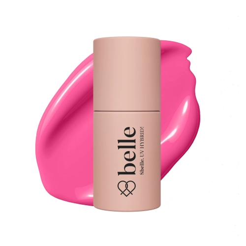 8belle Hybrid Gel Polish 027 Barbie Chic, 8belle 027, Barbie Chic paznokcie, róż Barbie lakier hybrydowy, intensywny róż 8belle