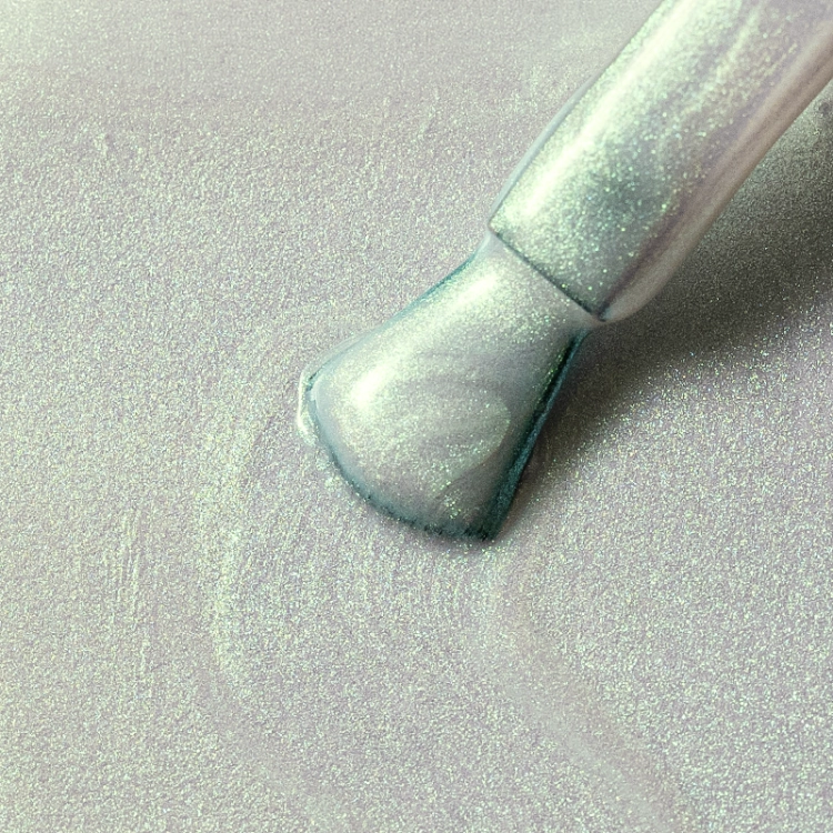 miętowy lakier hybrydowy z opalizacją, perłowy lakier hybrydowy Elarto, Lacogel Minty Pearlfection 968, zielony lakier hybrydowy PearlFECTION, opalizujący manicure hybrydowy