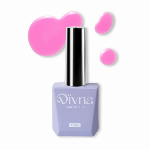 DIVNA Top Candy 13 ml, kolorowy top hybrydowy, top no wipe DIVNA, top do zdobień paznokci, błyszczący top hybrydowy, top samopoziomujący, trwały top do manicure hybrydowego, kolorowy top do paznokci bez przemywania.