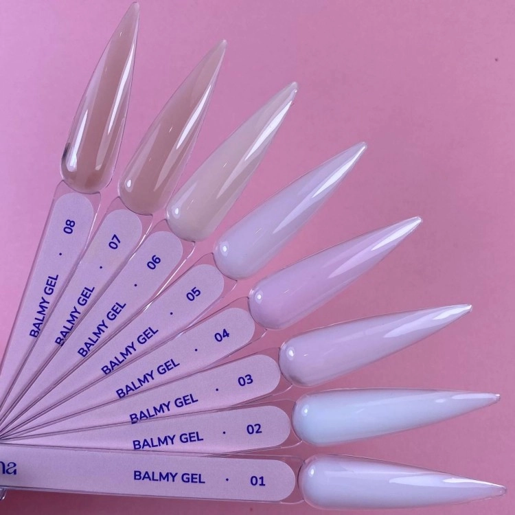 DIVNA Balmy Gel 07 13 ml, żel wzmacniający w butelce, samopoziomujący żel do paznokci, żel o konsystencji Rubber Base, HEMA TPO FREE, żel do naturalnej płytki paznokcia, profesjonalny żel wzmacniający DIVNA, Balmy Gel do manicure salonowego.