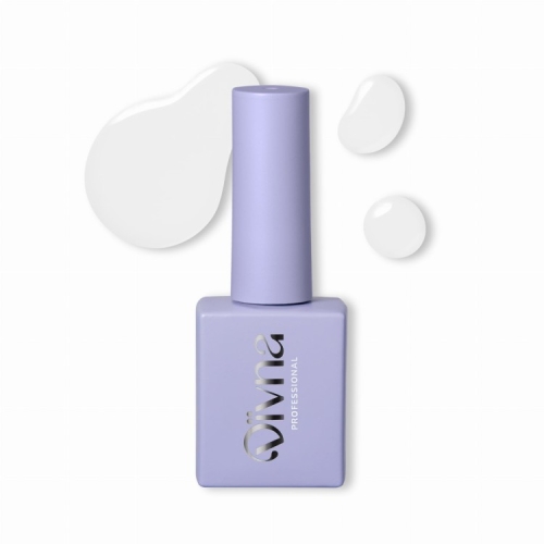 DIVNA Ultra White 7 ml, biały lakier hybrydowy, śnieżnobiały lakier do paznokci, intensywna biel na paznokcie, lakier hybrydowy bez smug, wysoko napigmentowany biały lakier hybrydowy, profesjonalny lakier hybrydowy DIVNA, biały manicure hybrydowy.