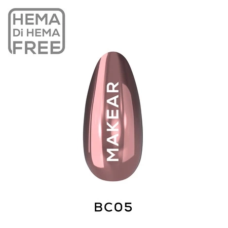 Pyłek w Płynie Chrome Pink MAKEAR BC05, różowy pyłek w płynie Makear, pyłek chromowy w płynie, różowy efekt lustra na paznokciach, pyłek do efektu chromu, metaliczny pyłek do paznokci