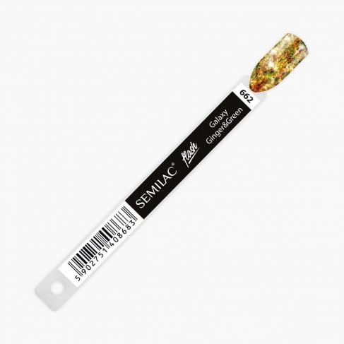 Semilac Flash Galaxy Ginger&amp;Green 662