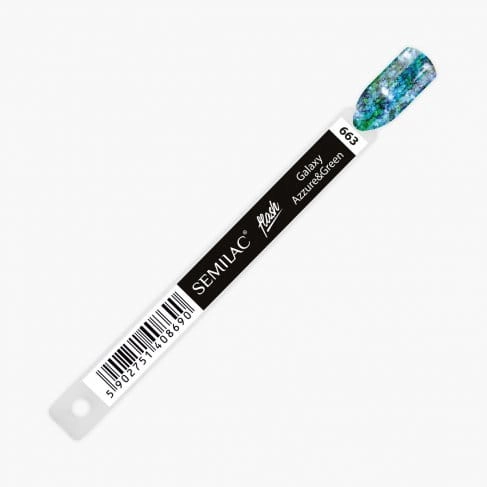 Semilac Flash Galaxy Azzure&amp;Green 663