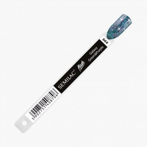 Semilac Flash Galaxy Green&amp;Purple 664