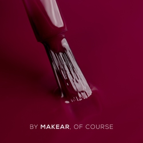 Makear 961 malinowe bordo — lakier hybrydowy 8 ml, kolor na pędzelku