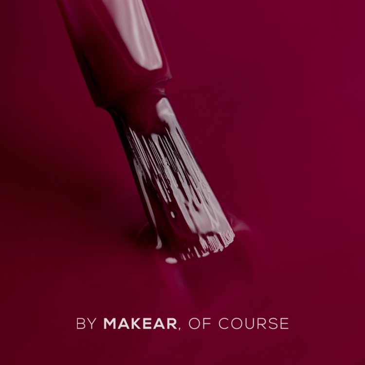 Makear 961 malinowe bordo — lakier hybrydowy 8 ml, kolor na pędzelku