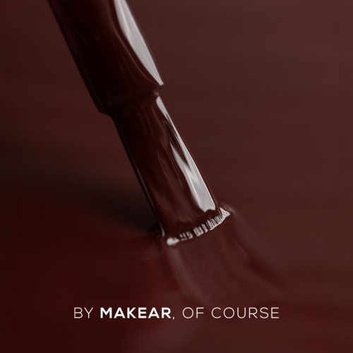 Makear 963 ciemne bordo / dark cherry — lakier hybrydowy 8 ml, kolor na pędzelku