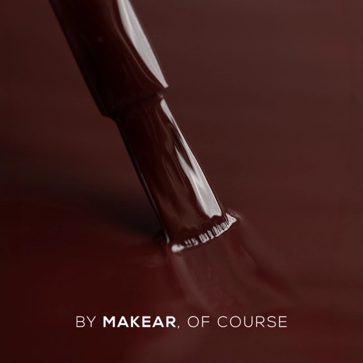Makear 963 ciemne bordo / dark cherry — lakier hybrydowy 8 ml, kolor na pędzelku