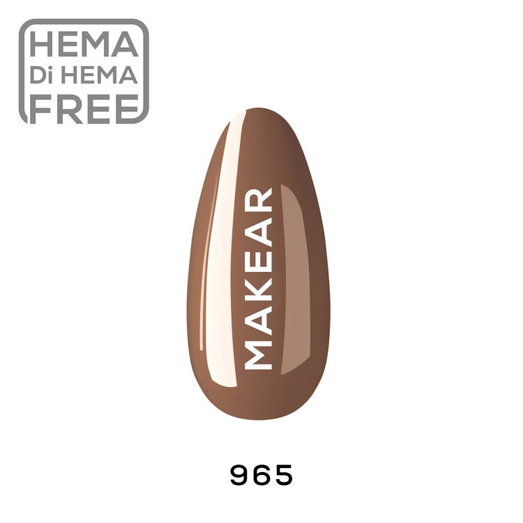 Makear 965 kawowy brąz — buteleczka lakieru hybrydowego 8 ml