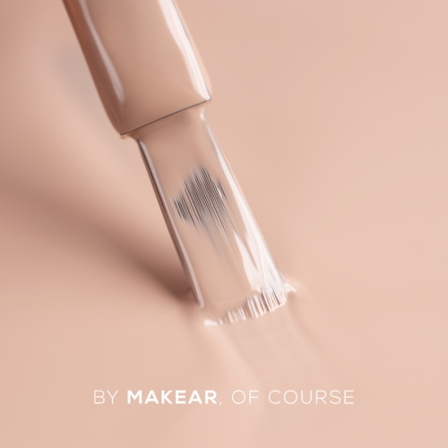 Makear 966 jasny nude / kremowy beż — lakier hybrydowy 8 ml, kolor na pędzelku